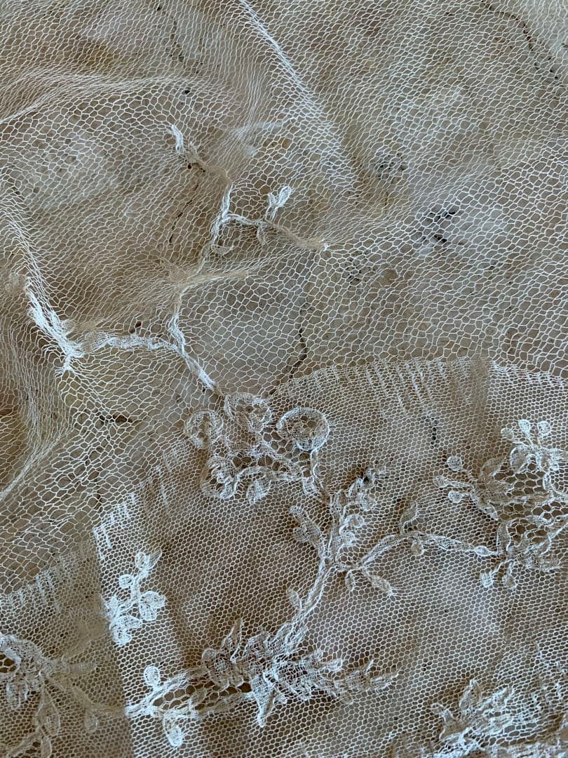 フランスアンティークチュールレースヴェール2点※アプリカシオンプリンセスレース