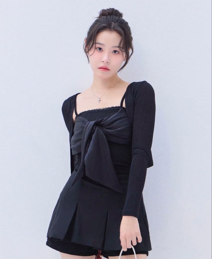 トップス yilon RIBBON CAMI SET TOPS