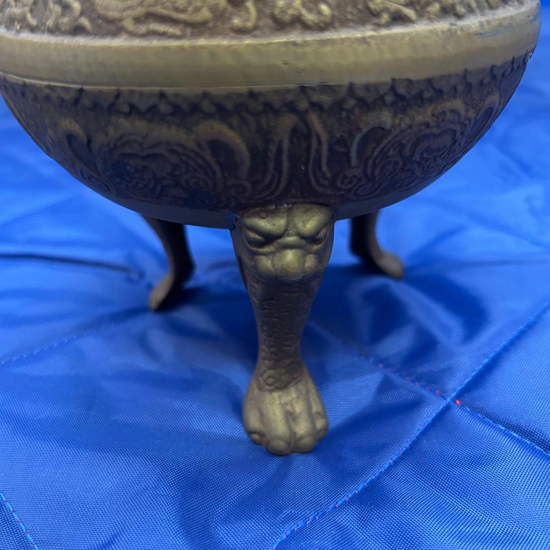 蔵出品③ 香炉 三つ足 龍 工芸品 龍鳳香炉 龍鳳 j128