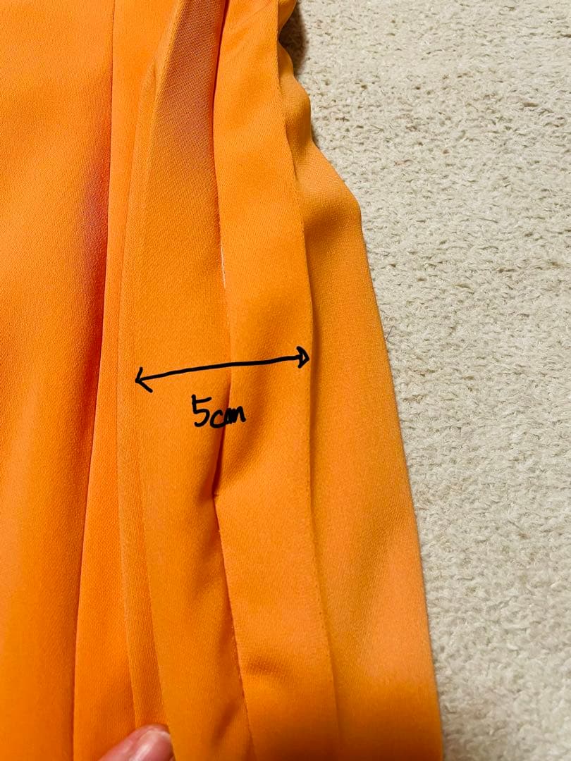 【大きいサイズ】スペイン製　フラメンコ衣装　ドレス オレンジ