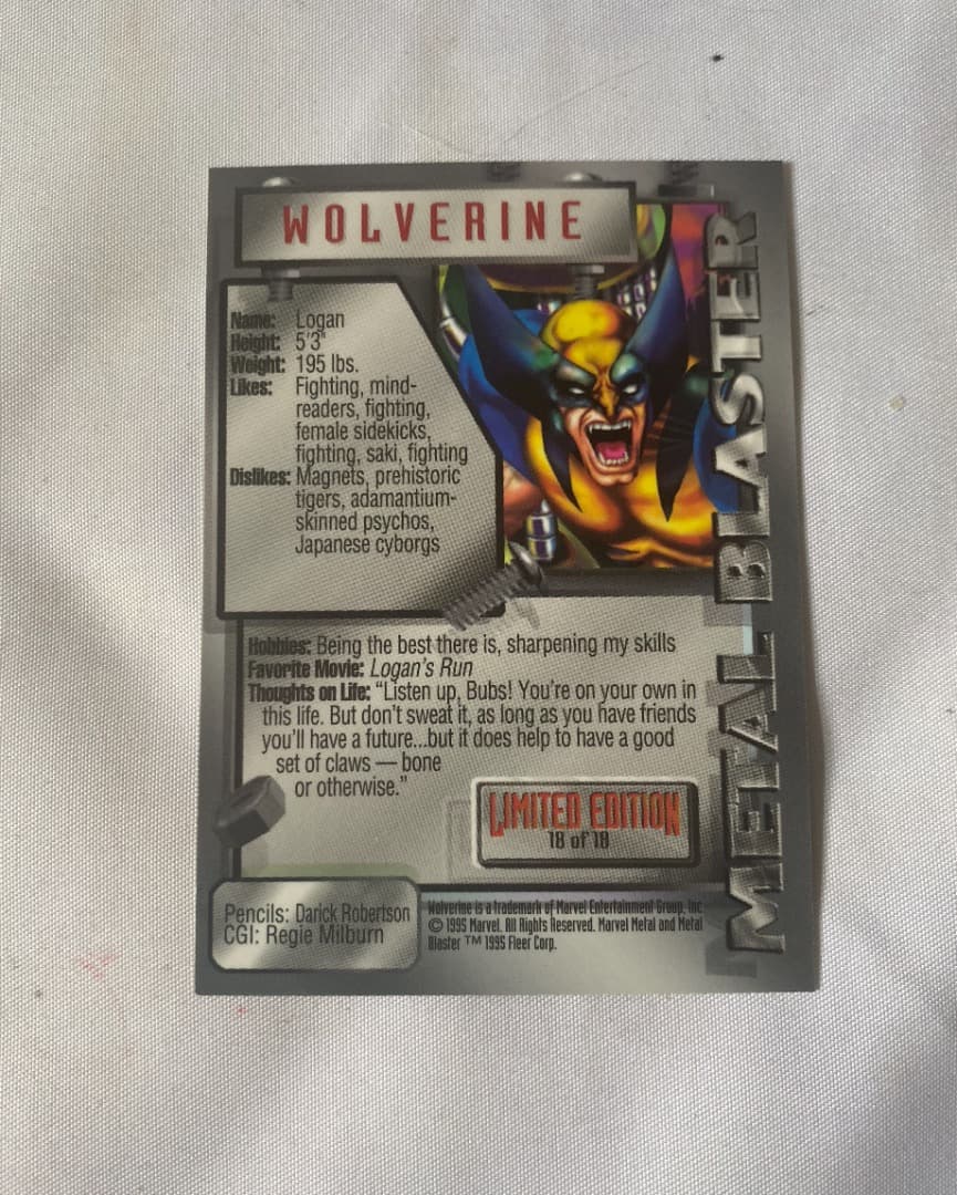 その他 1995 Marvel l wolverine