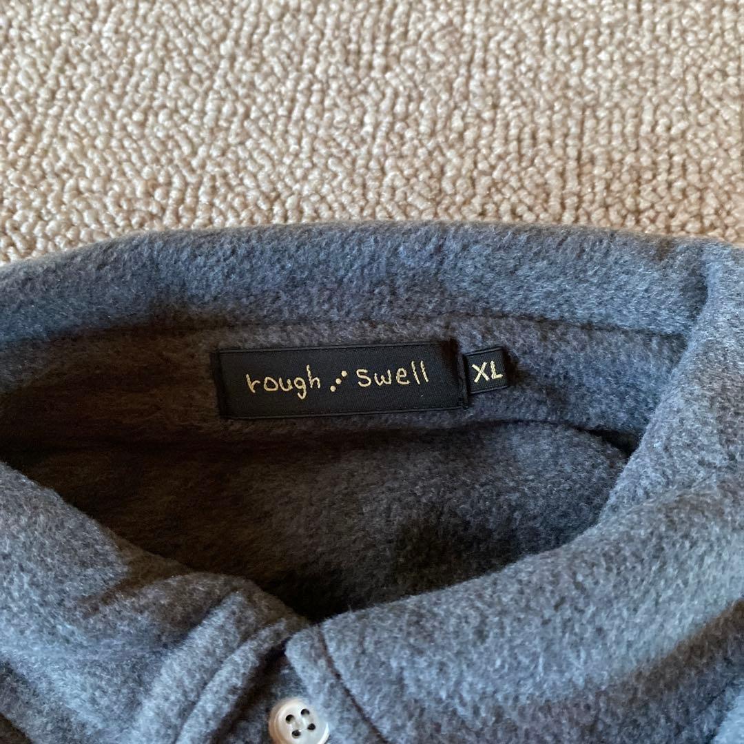 rough & swell フリースポロシャツ グレー