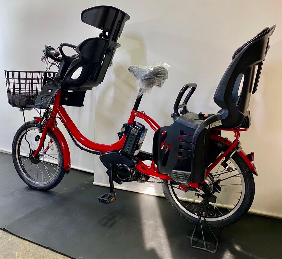 1年保証 ヤマハ　パスバビー　20インチ　子供乗せ　赤色　電動アシスト自転車