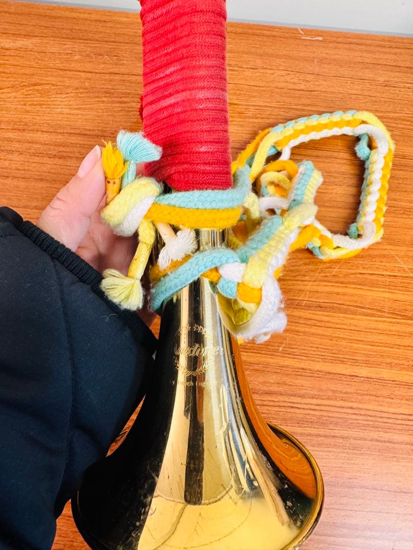 浜松まつり用 マックストーン 信号ラッパ 真鍮 装飾コード付