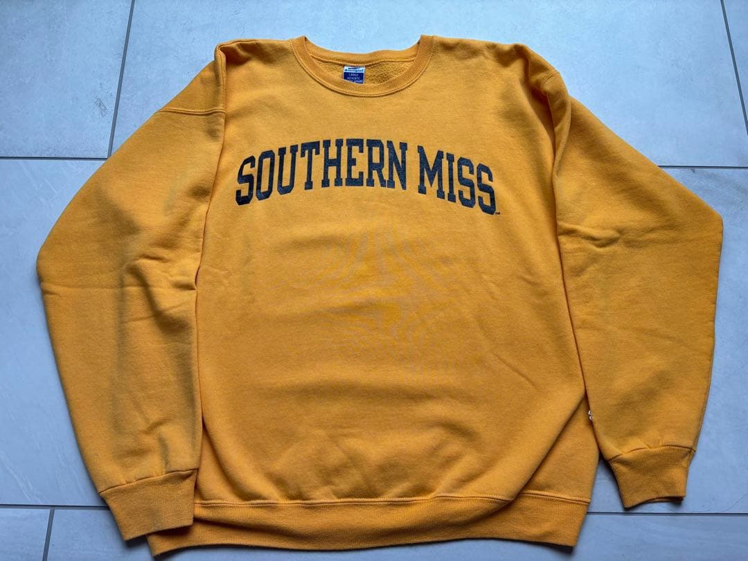 チャンピオン　スエット　トレーナー　Lサイズ　イエローリバースウィーブ