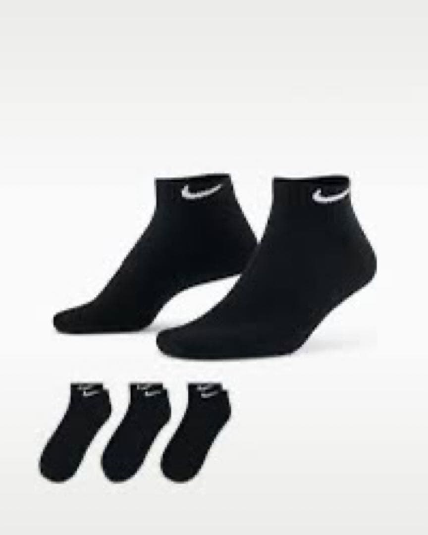 Nike ブラック アンクルソックス 2足セット