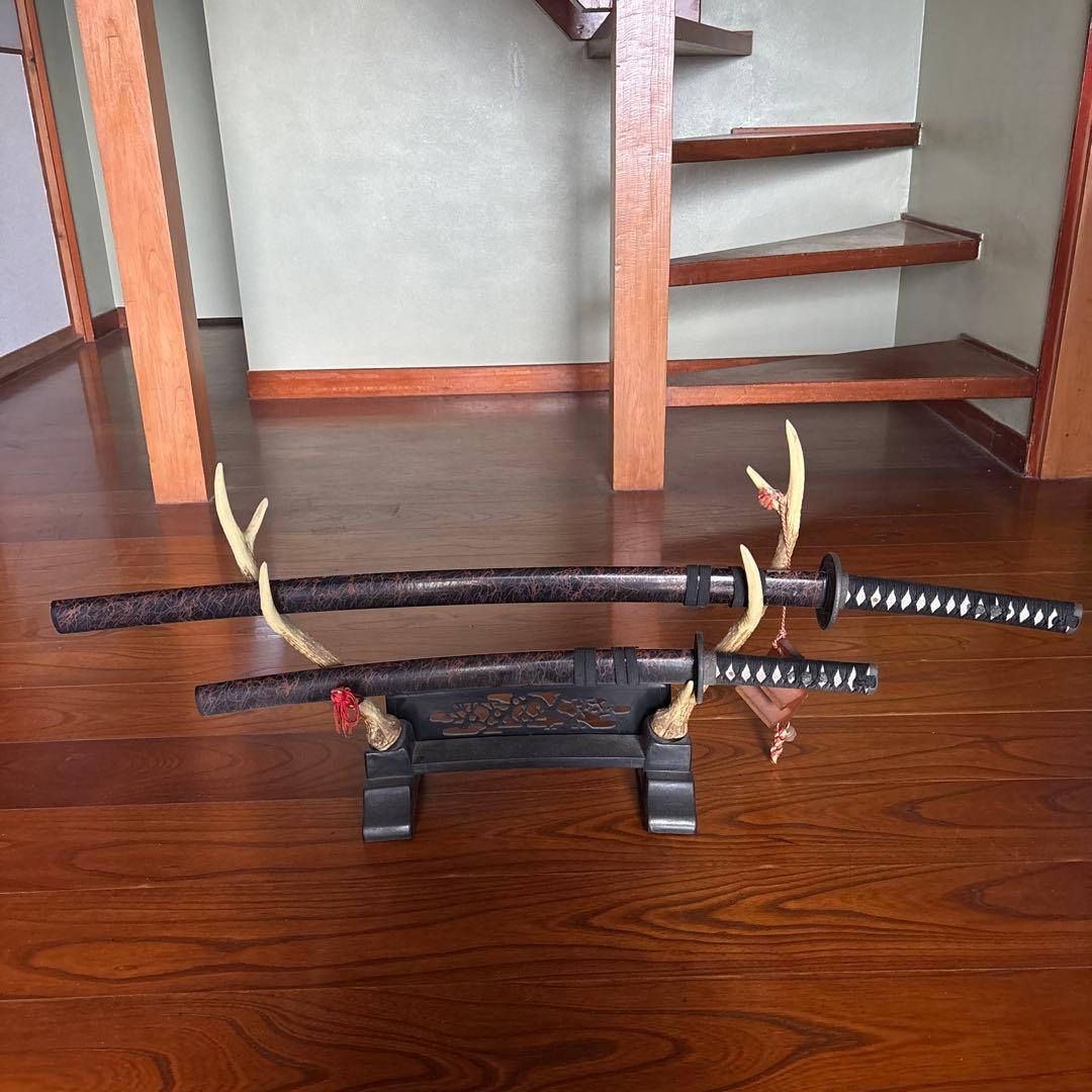 正月限定1月4日まで！日本刀 模造刀黒色鞘 白い柄