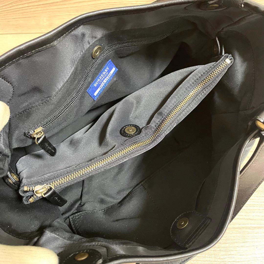 未使用級・超格安/バーバリーブルーレーベル　トートバッグ　ブラック　ナイロン