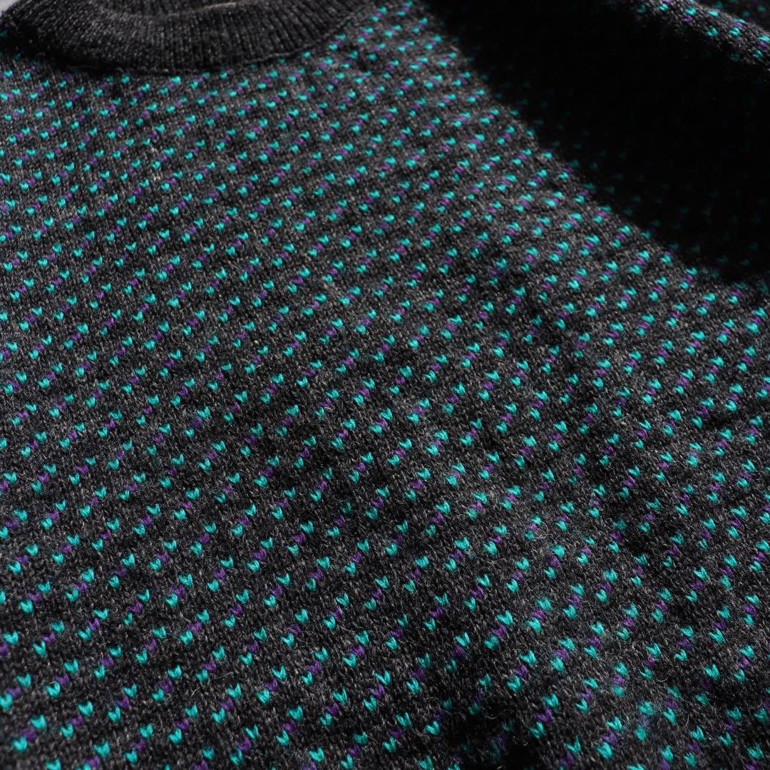 レアカラー 80s L.L. Bean エルエルビーン バーズアイ ニット L