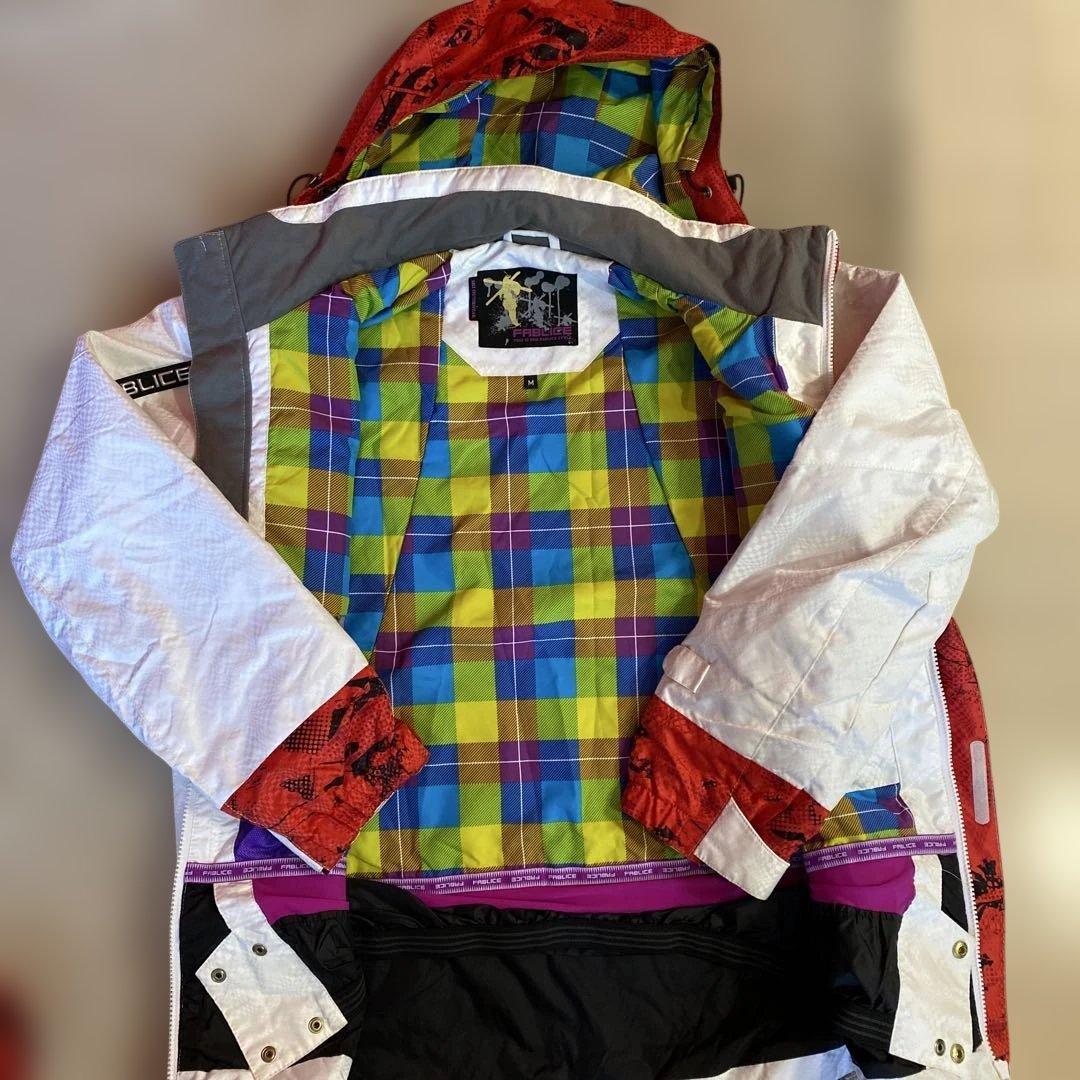 FABLICRICE スキーウェア スノボウェア 上下 白✖️赤 Mサイズ