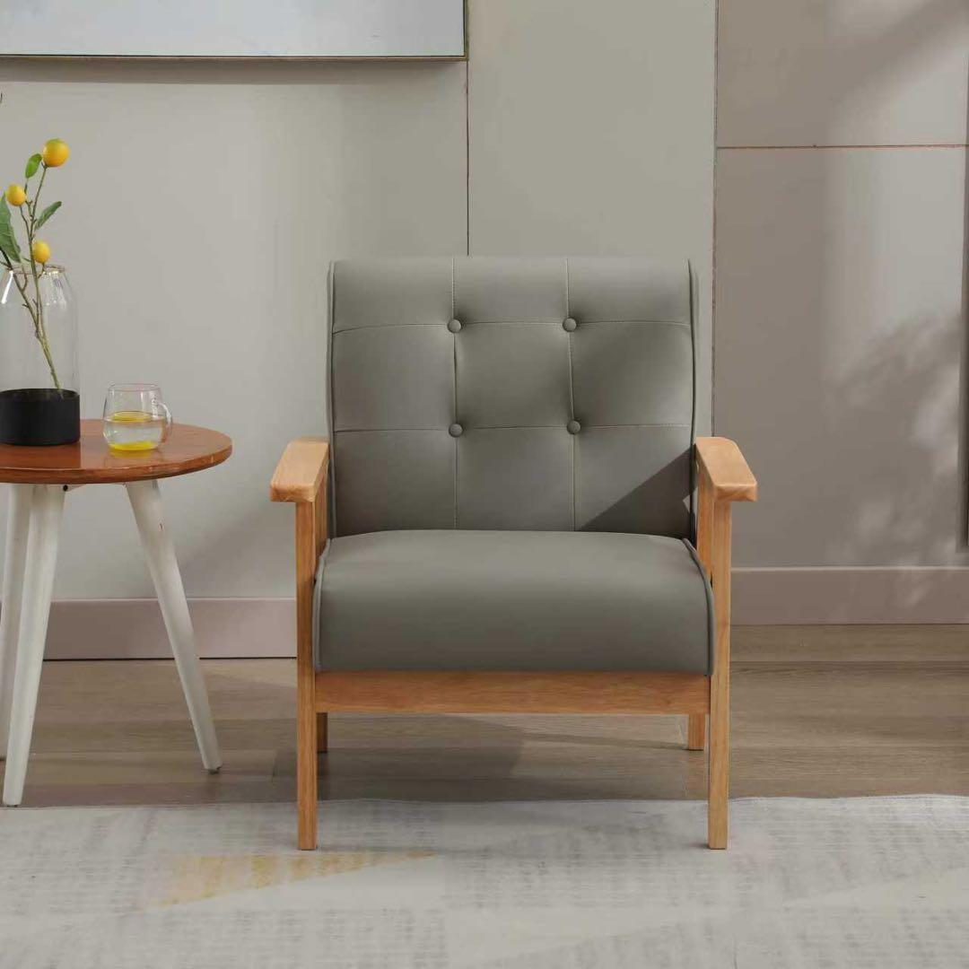 【新品】1人掛けソファ PVC人工皮革 コンパクト