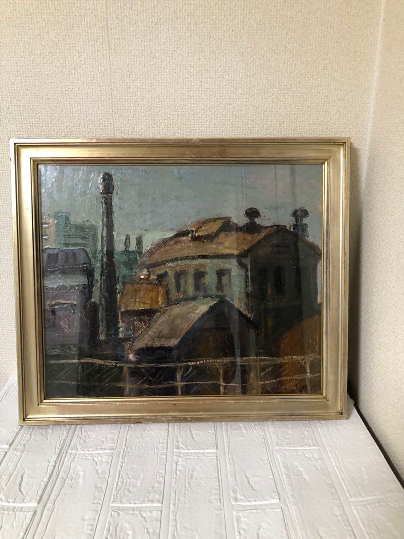 油絵（昭和の街）F8