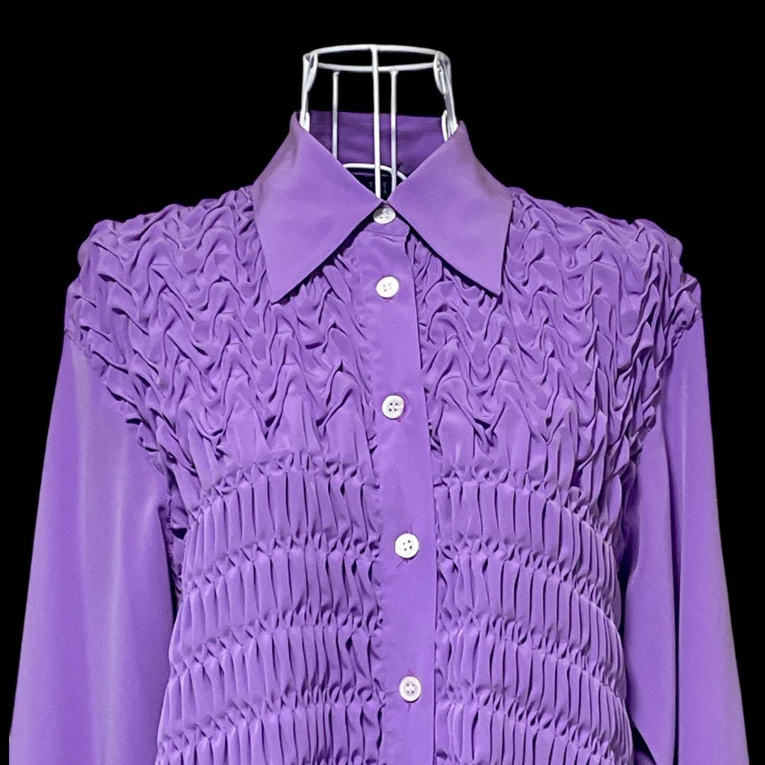 【ムー品】ATSURO TAYAMA 】ブラウス　フリルギャザー　パリコレ