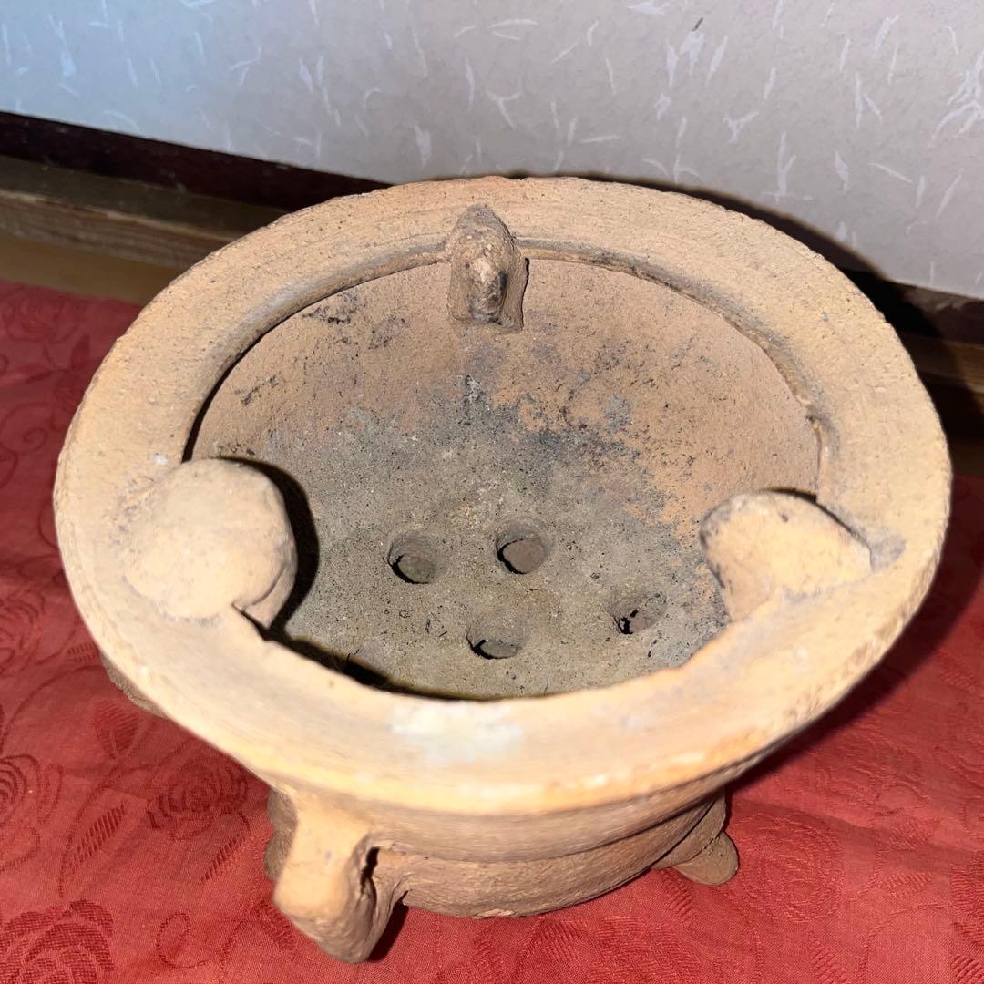 鈴*木様 煎茶道具　炉　鬼面地小爐　一方堂造