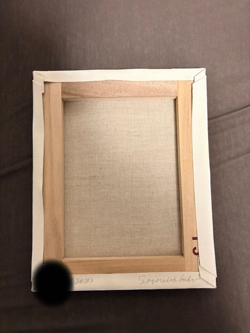 【原画】ニシクボサユリ キャンバス画 220×273㎜ 【証明書、サイン有】