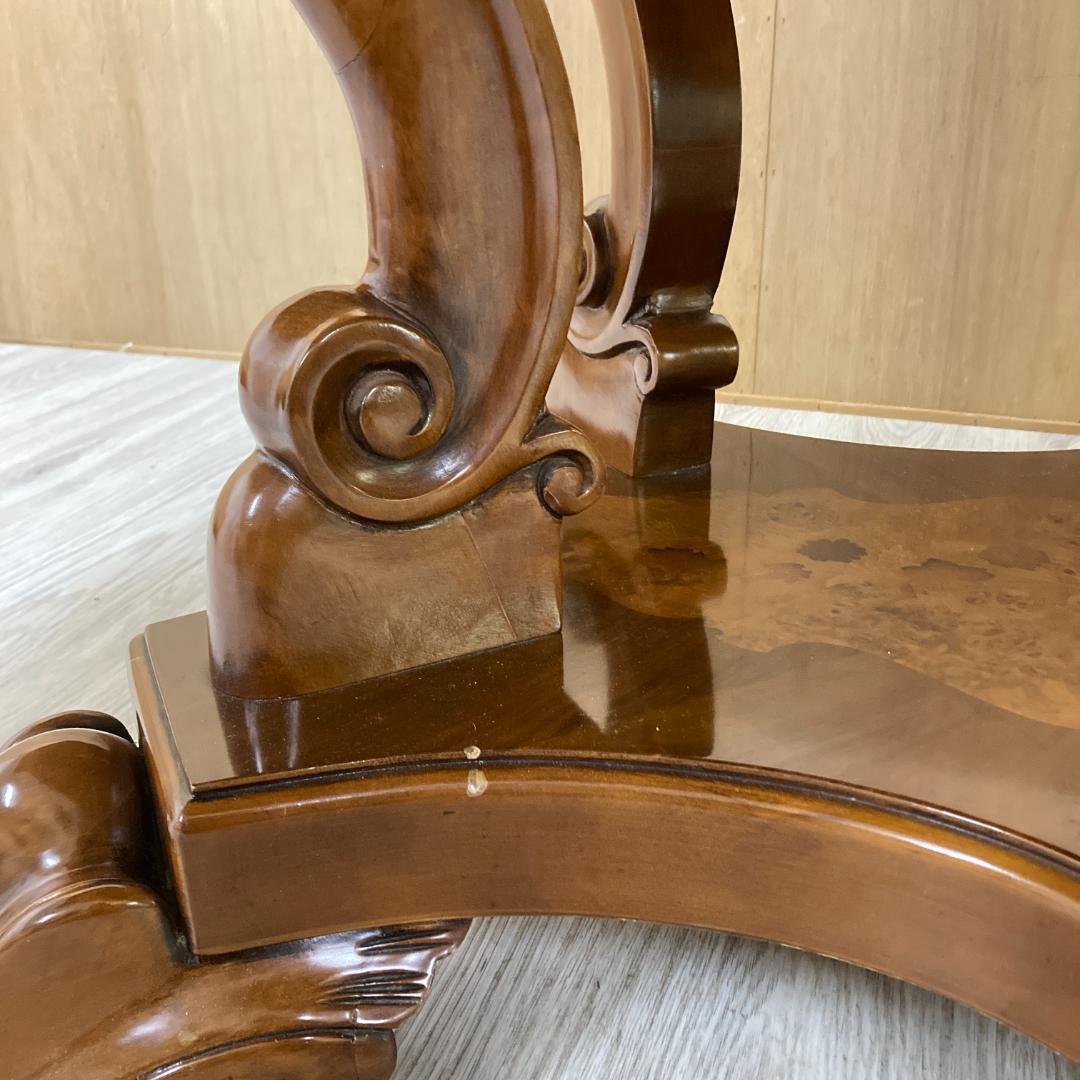 イタリア　象嵌　彫刻　大型ダイニングテーブル　200ｃｍ