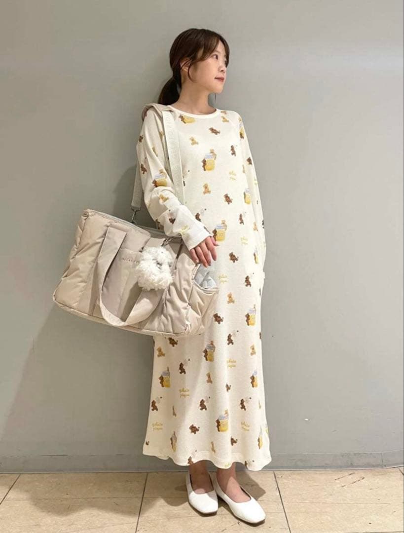 ジェラートピケ キルティングキャリーバック ベージュ