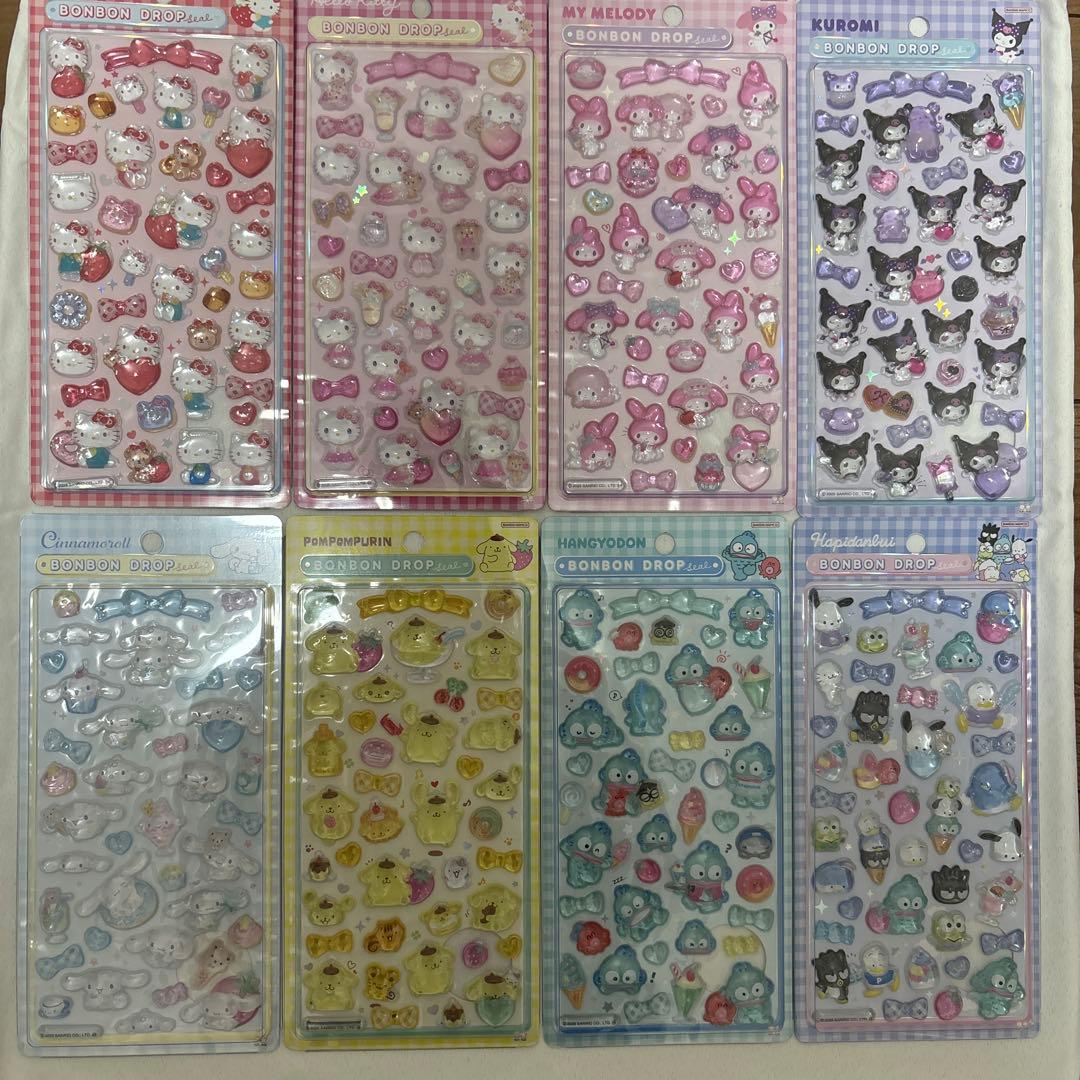 ボンボンドロップシール サンリオ 第二弾 8種 コンプリートセット 国内正規品