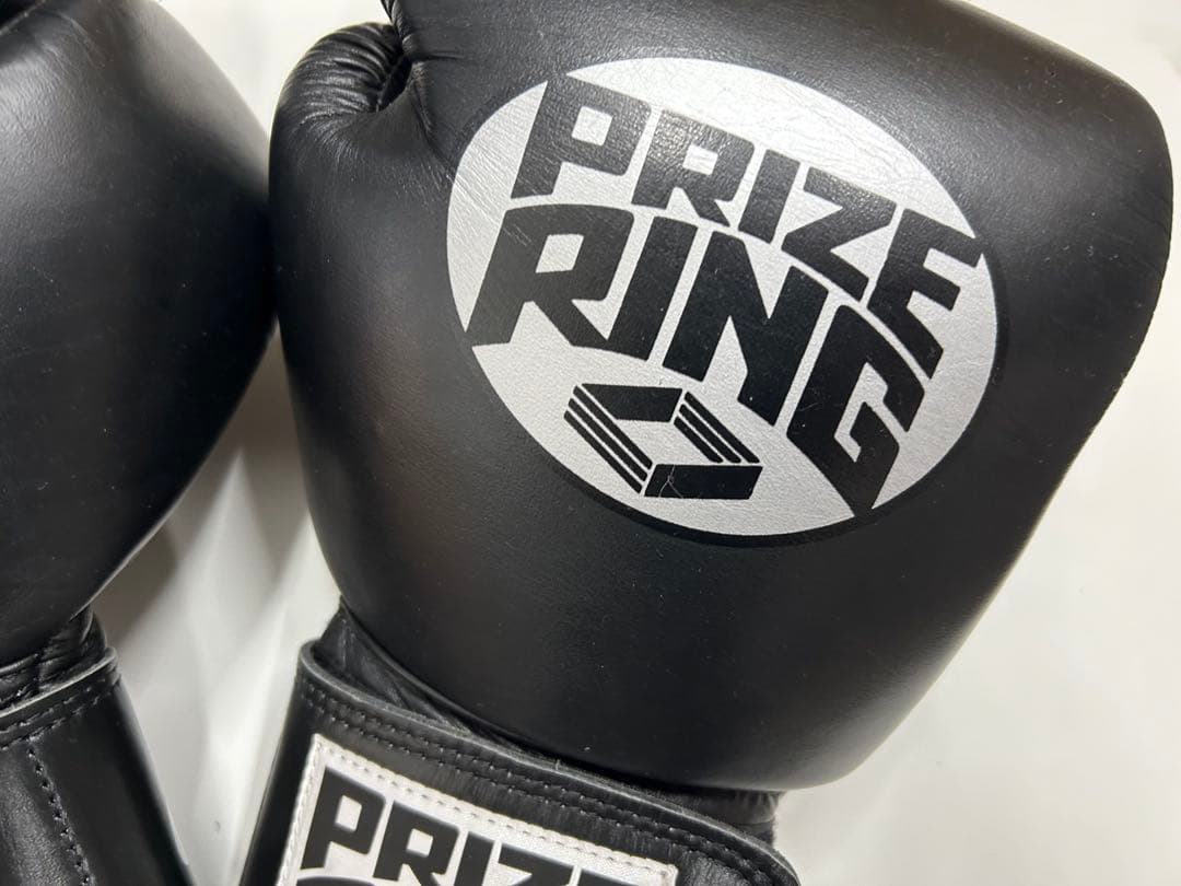 プライズリング　ボクシンググローブ　本革製 黒 8oz