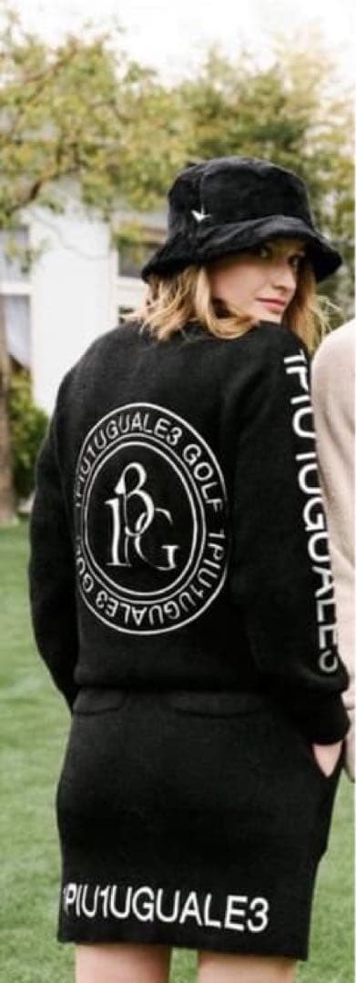 1PIU1UGUALE3 黒 長袖スニード レディース ゴルフ