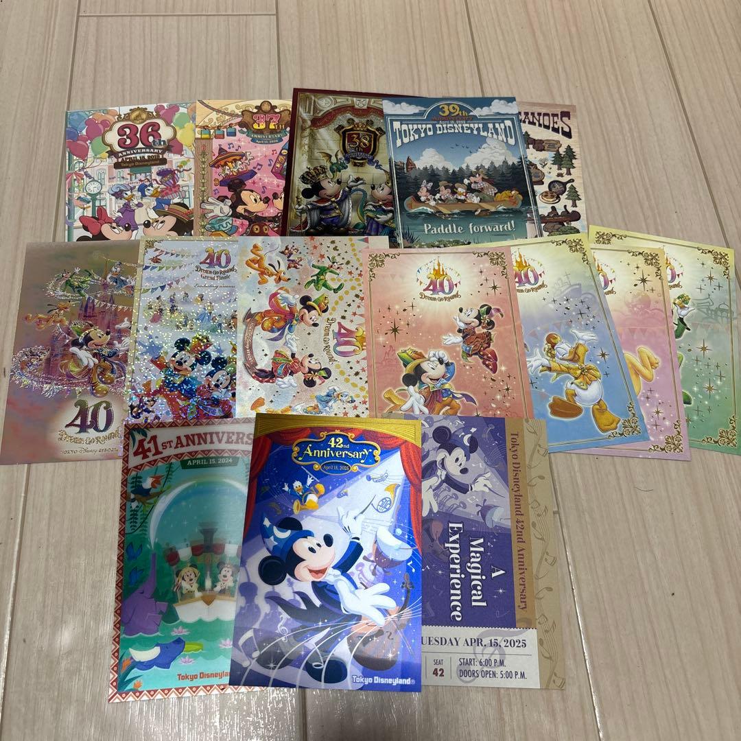 ディズニーポストカード　ディズニー周年ポストカード　ディズニーランド