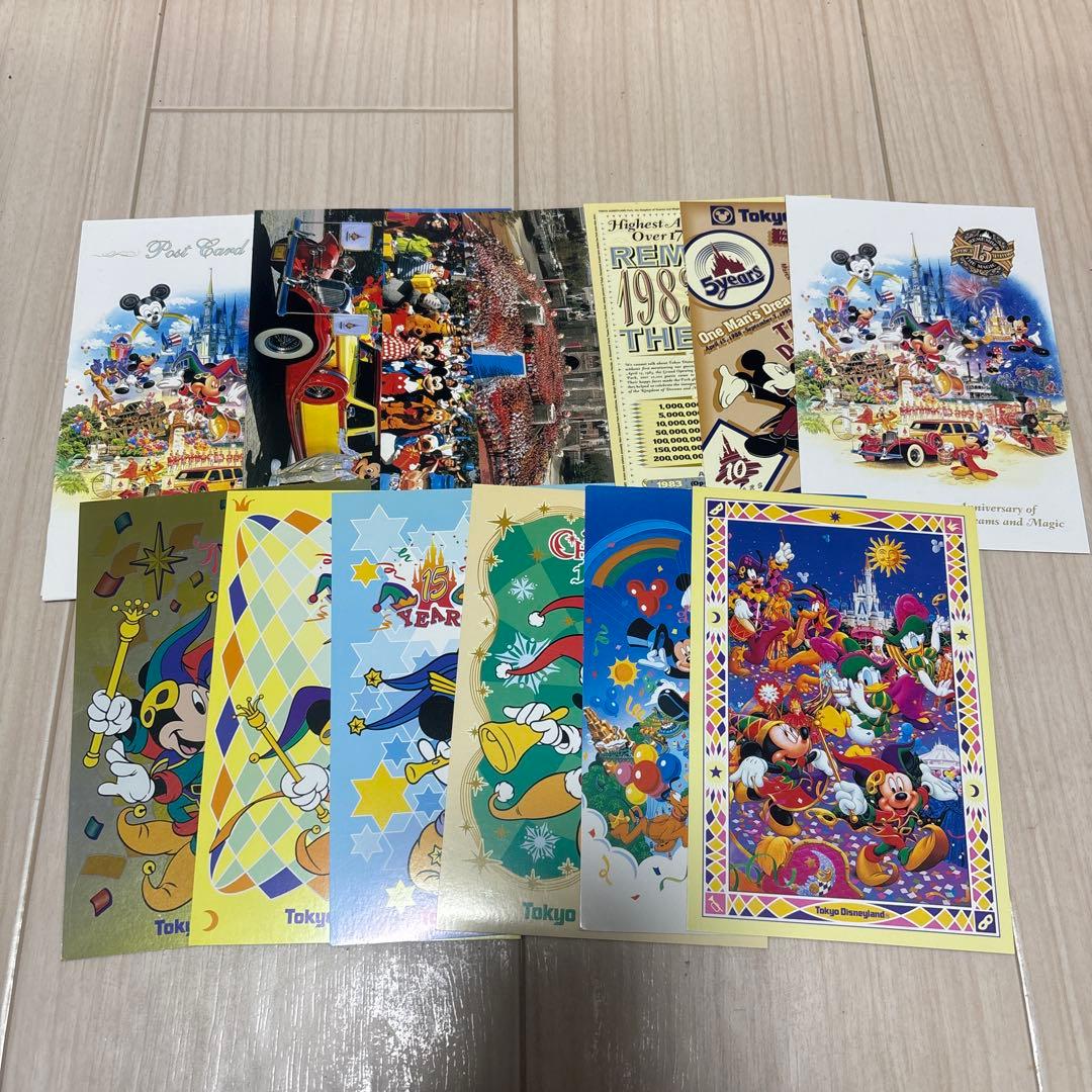 ディズニーポストカード　ディズニー周年ポストカード　ディズニーランド