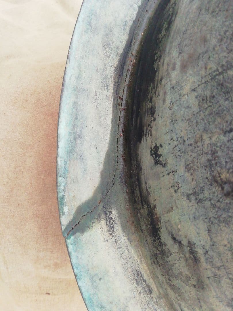 ♪昔の大型銅製 羽釜　13キロ