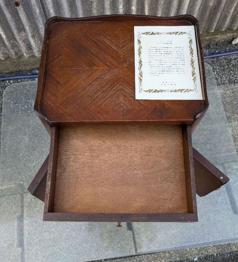 19世紀　フランス　アラビア文茶釉台付鉢　アンティーク花台