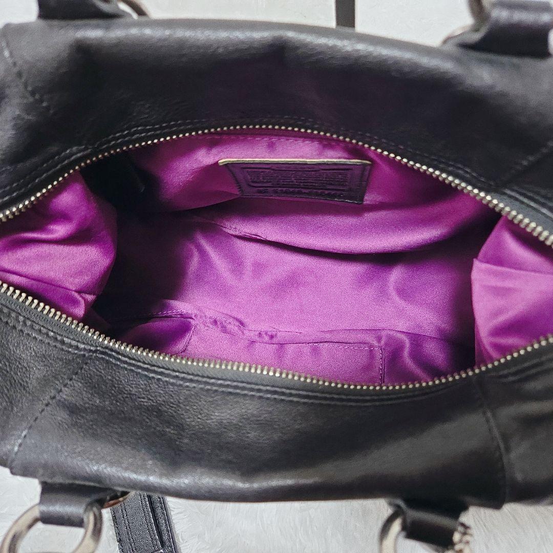 COACH マディソン アシュレイ 2WAY 黒 レザー ショルダー ボストン