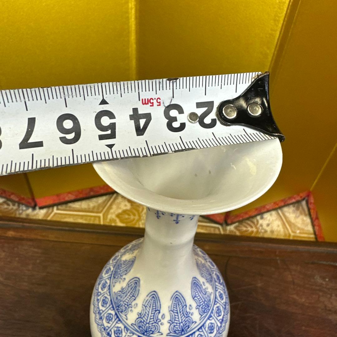 中国，景德镇，青白釉風景画花瓶