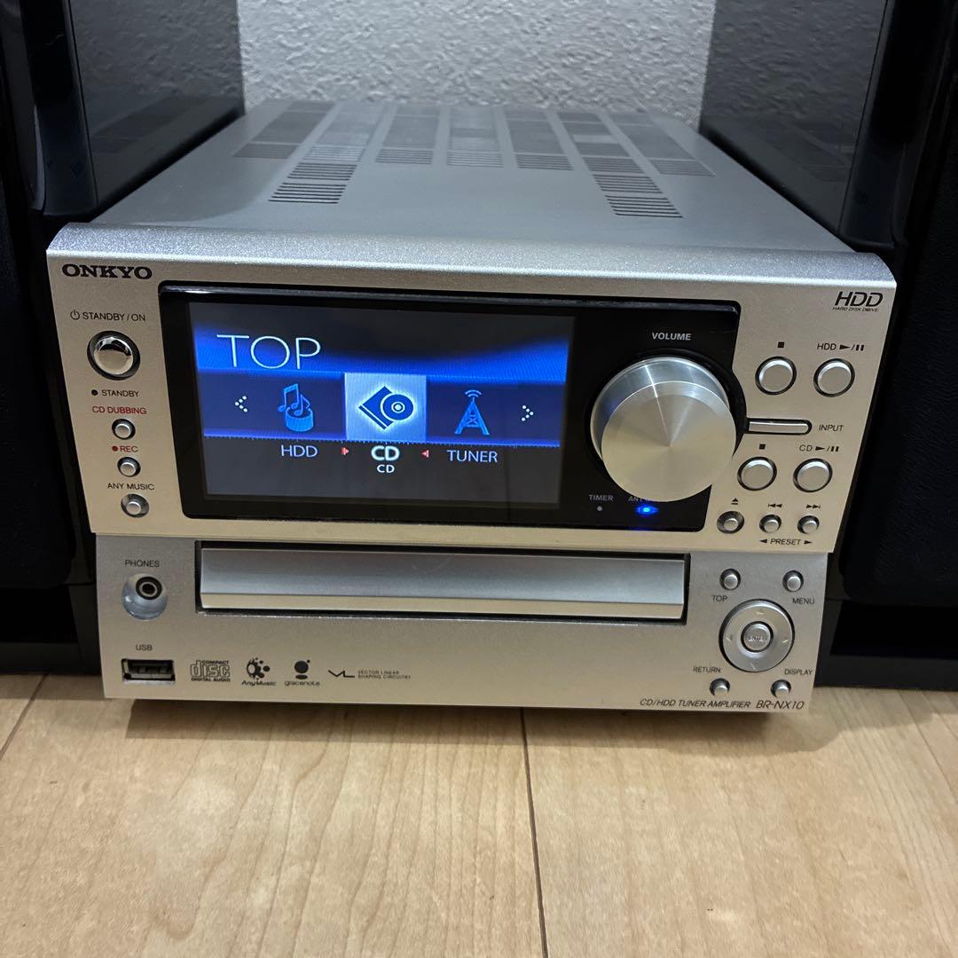 動作ok ONKYO BR-NX10 CD HDD ミニコンポ HDD80GB
