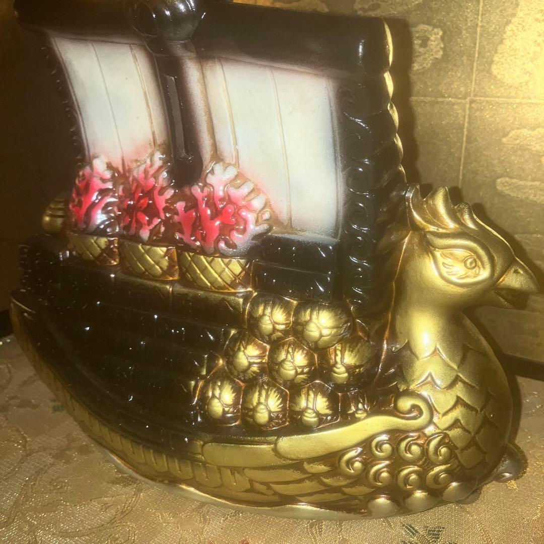 【超特級呪物】陰陽の調和　運気の流れを整える七福神を乗せた鳳凰の宝船　縁起物