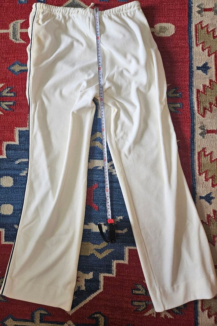 1980s FILA ベロアトラックスーツ（上下）　 ホワイト/ダークネイビー