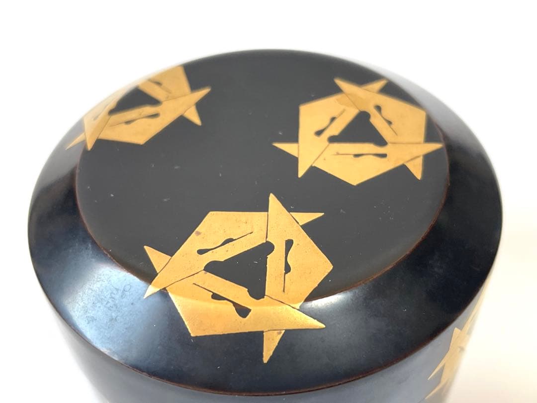 茶道具　二代　前端春斎　雅峯　鱗鶴蒔絵　吹雪　茶入　棗　漆　加賀蒔絵師