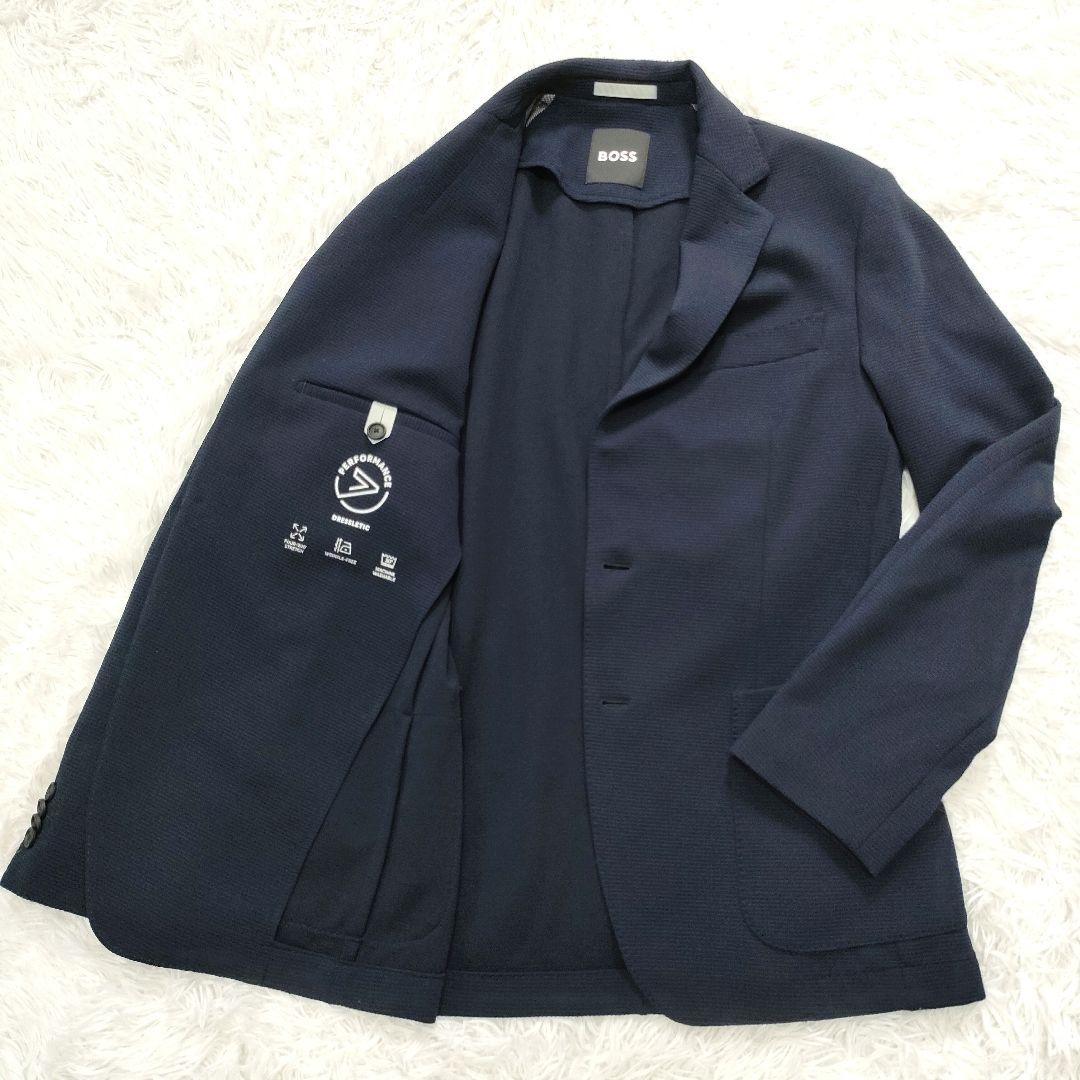 極美品 ヒューゴボス パフォーマンス ウォッシャブル テーラードジャケット 44