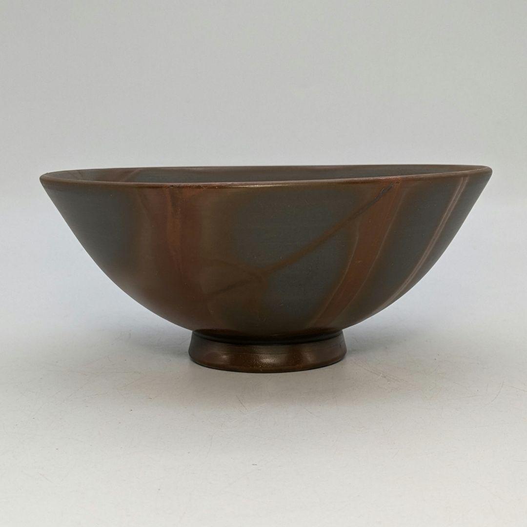 伝統工芸士柴岡秀泉 青備前緋襷茶盌 合箱 備前焼 抹茶碗 抹茶茶碗 茶道具 茶器