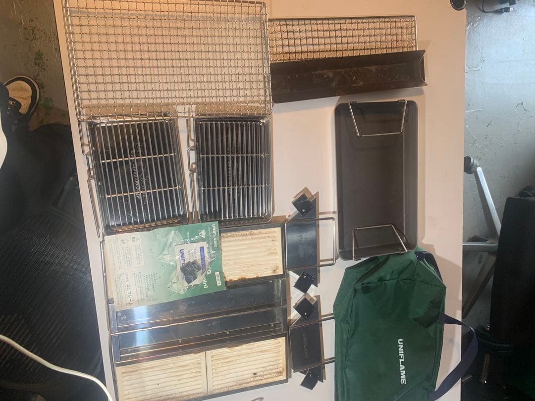 貴重　UNIFLAME ユニセラ　初期　サイドトレイ2枚　グリルパン　セット