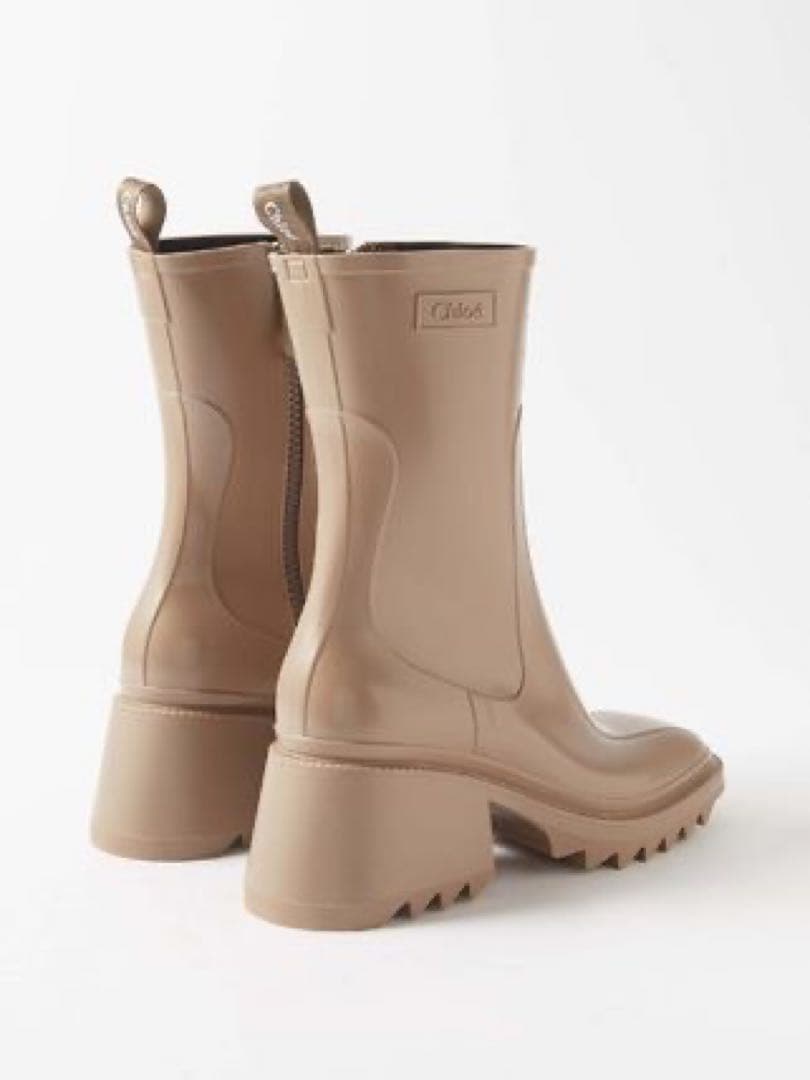 【美品】Chloe Betty レインブーツ ベージュ 長靴
