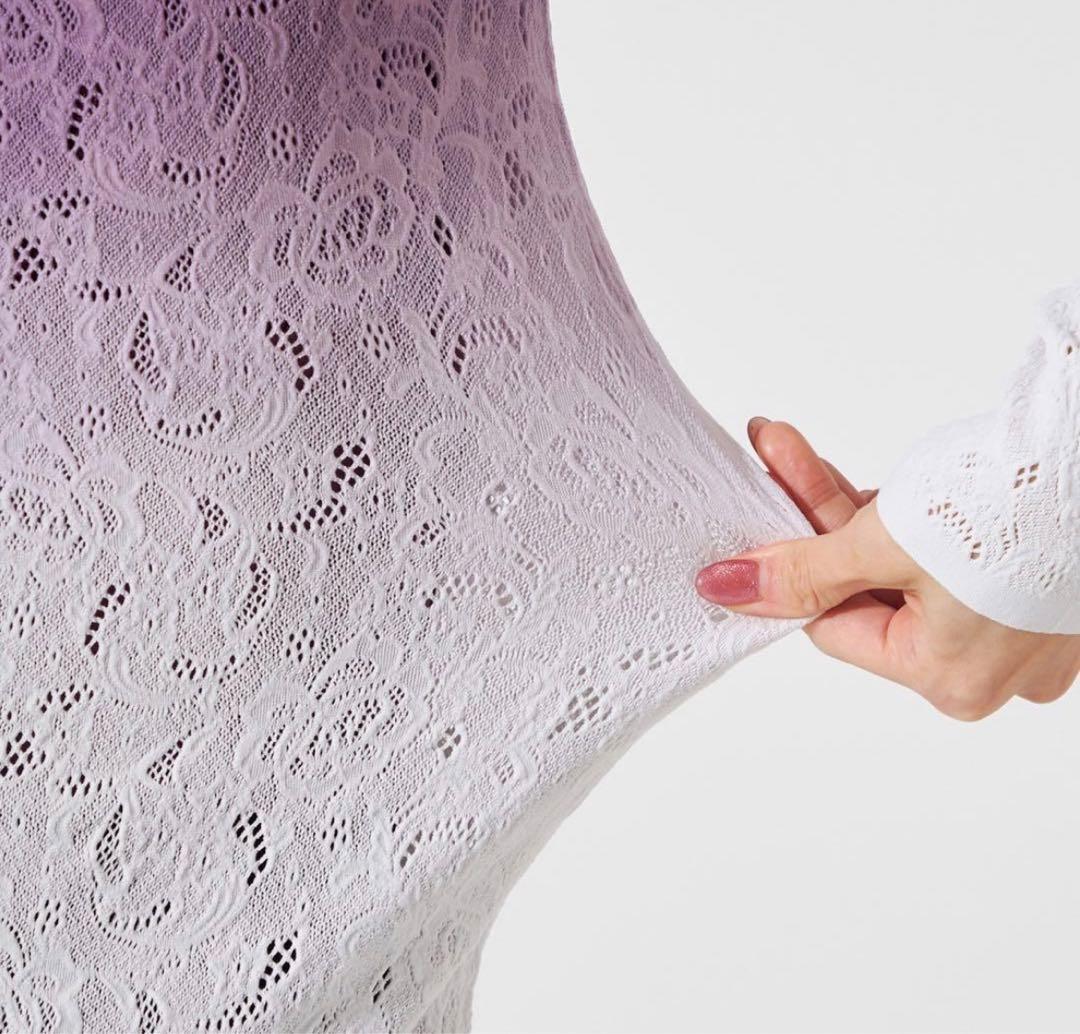 長袖　グラデーション　紫　パープル　バレエ　新品　レディース