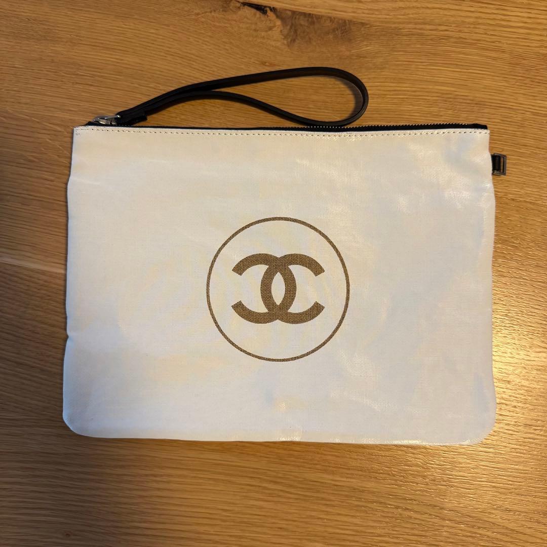 【新品未使用】CHANEL ビーチタオル 大判 ポーチ付き