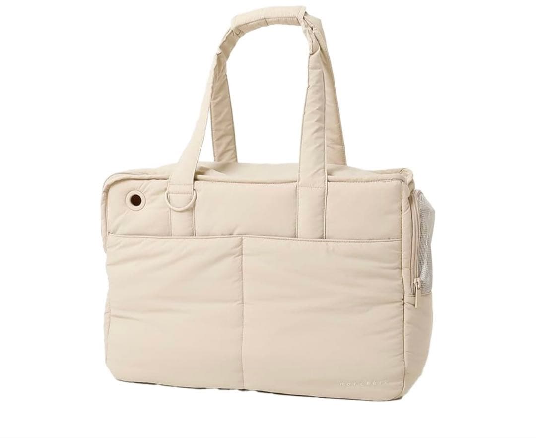 monchéri 犬 ペットキャリーバッグ S/ベージュ