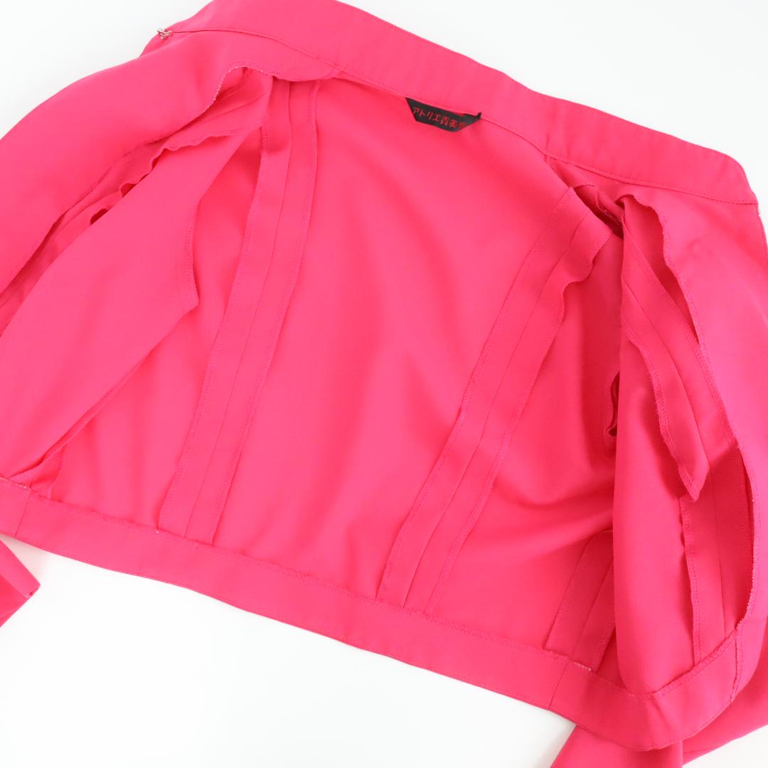 【美品 フラメンコ衣装】鮮やかピンク×水玉 アトリエ貴美恵 ドレス ボレロ