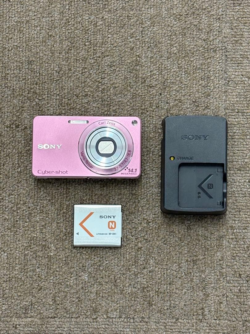 極美品 SONY Cyber-Shot DSC-W350 コンデジ ピンク 純正