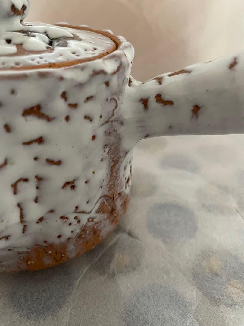 萩焼き　渋谷泥詩　子茶器　　　北浜山 急須・湯呑みセット　　供箱付