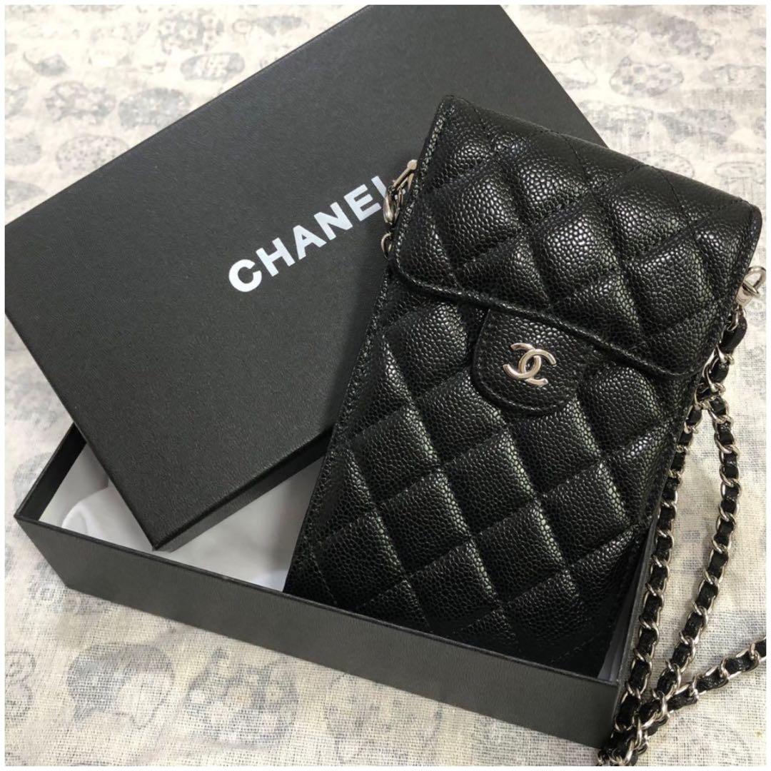 新品CHANEL シャネル ノベルティ スマホショルダー チェーンポーチ