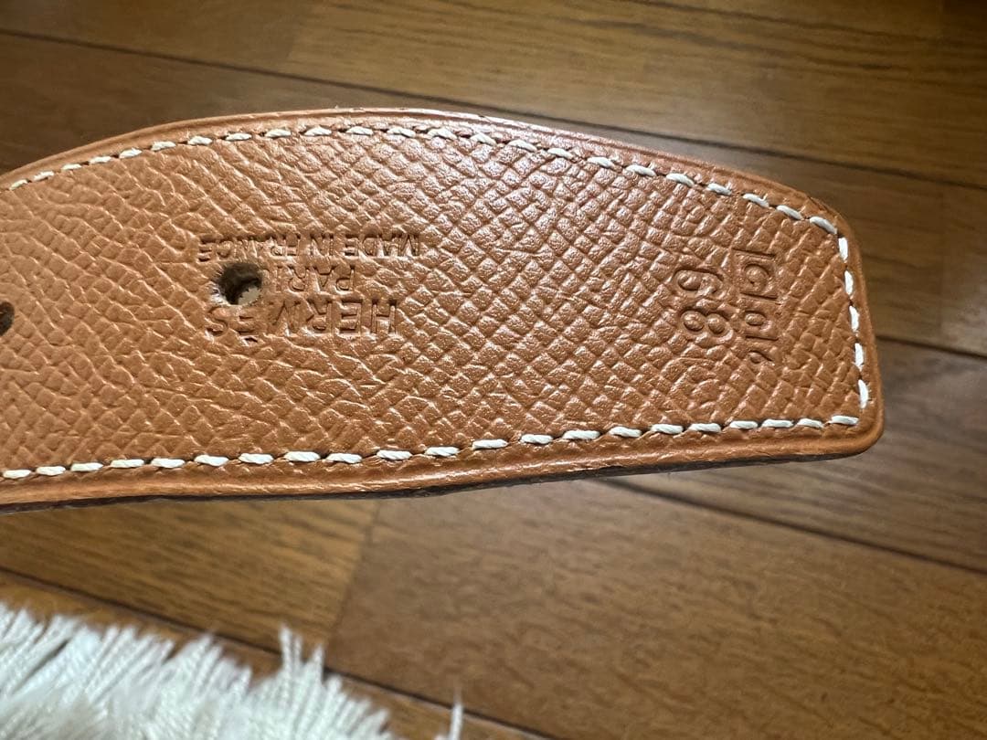 エルメスH型バックル ブラウンレザーベルト