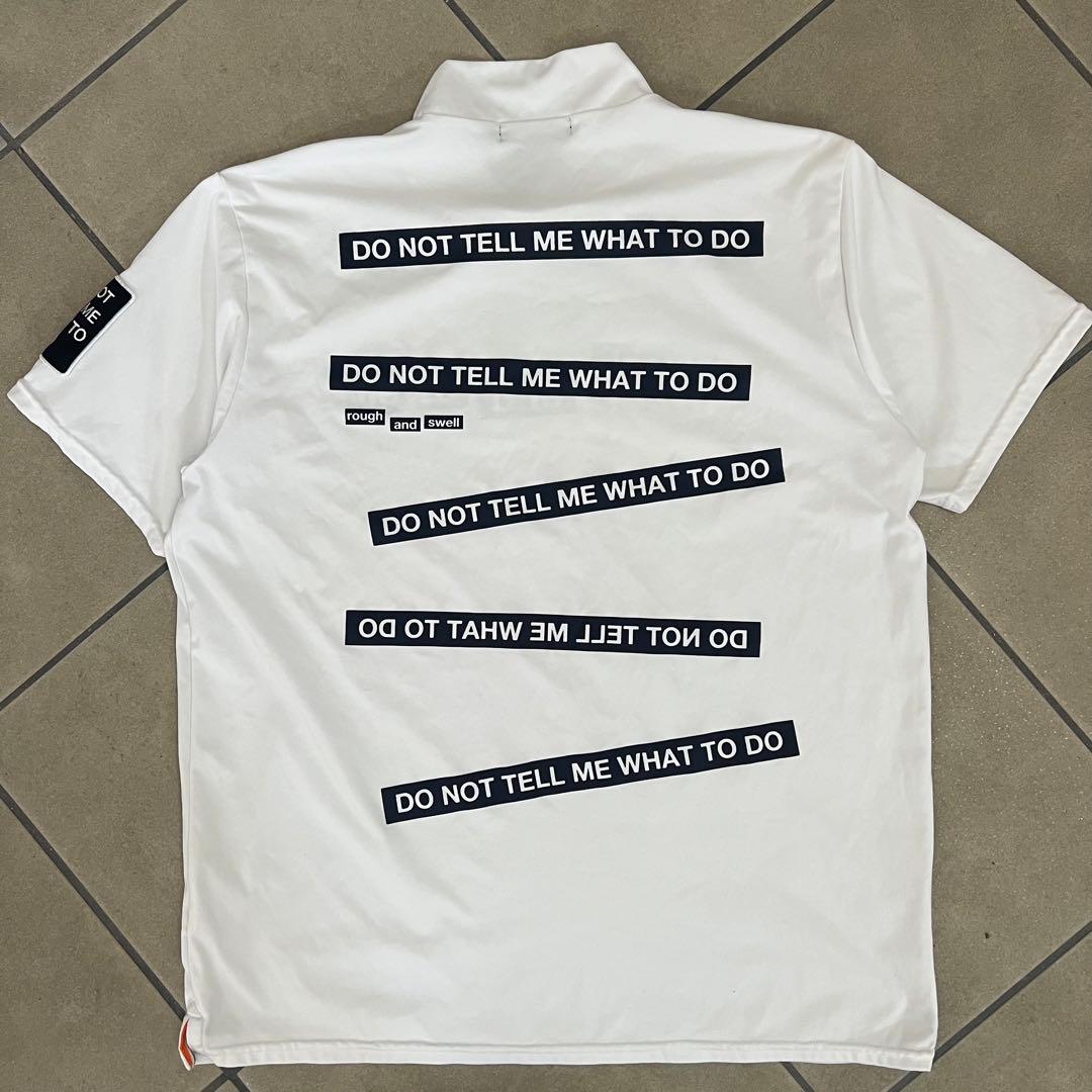 rough&swell ラフアンドスウェル　モックネック　半袖シャツ　L ロゴ