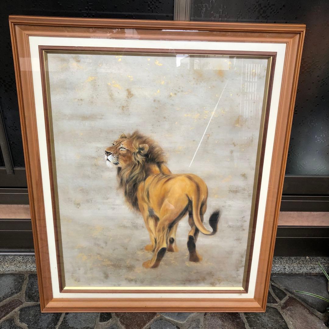 ライオン　額絵　30号
