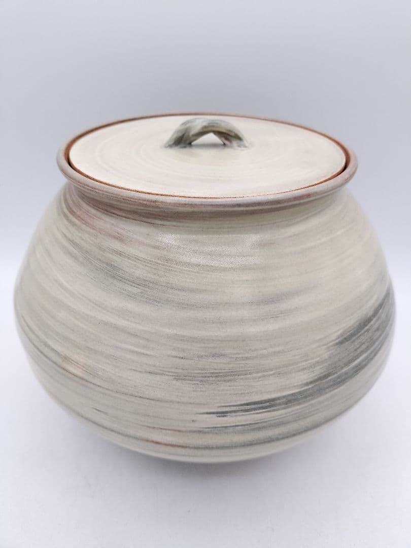 c865 水指 韓国 人間国宝 釜谷陶房 甲相浩 木箱 茶道具 古物