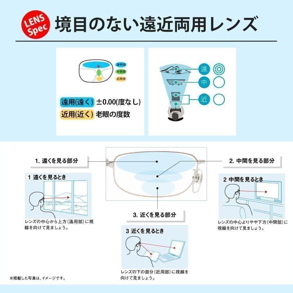 遠近両用メガネ (老眼 +2.00) 鯖江メガネ ヴィンテージ AK201 新品